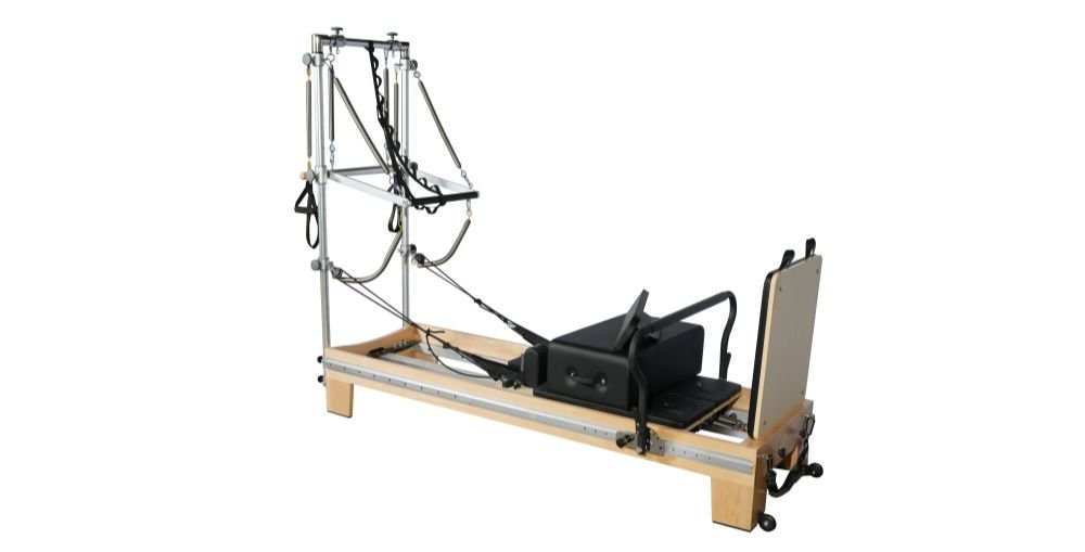Pilates reformer avec tour en bois d'érable